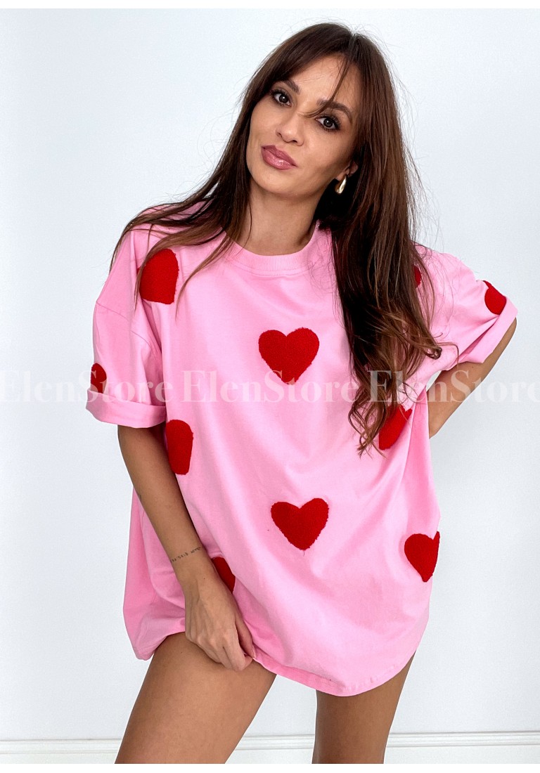 T-shirt Heart Pink
