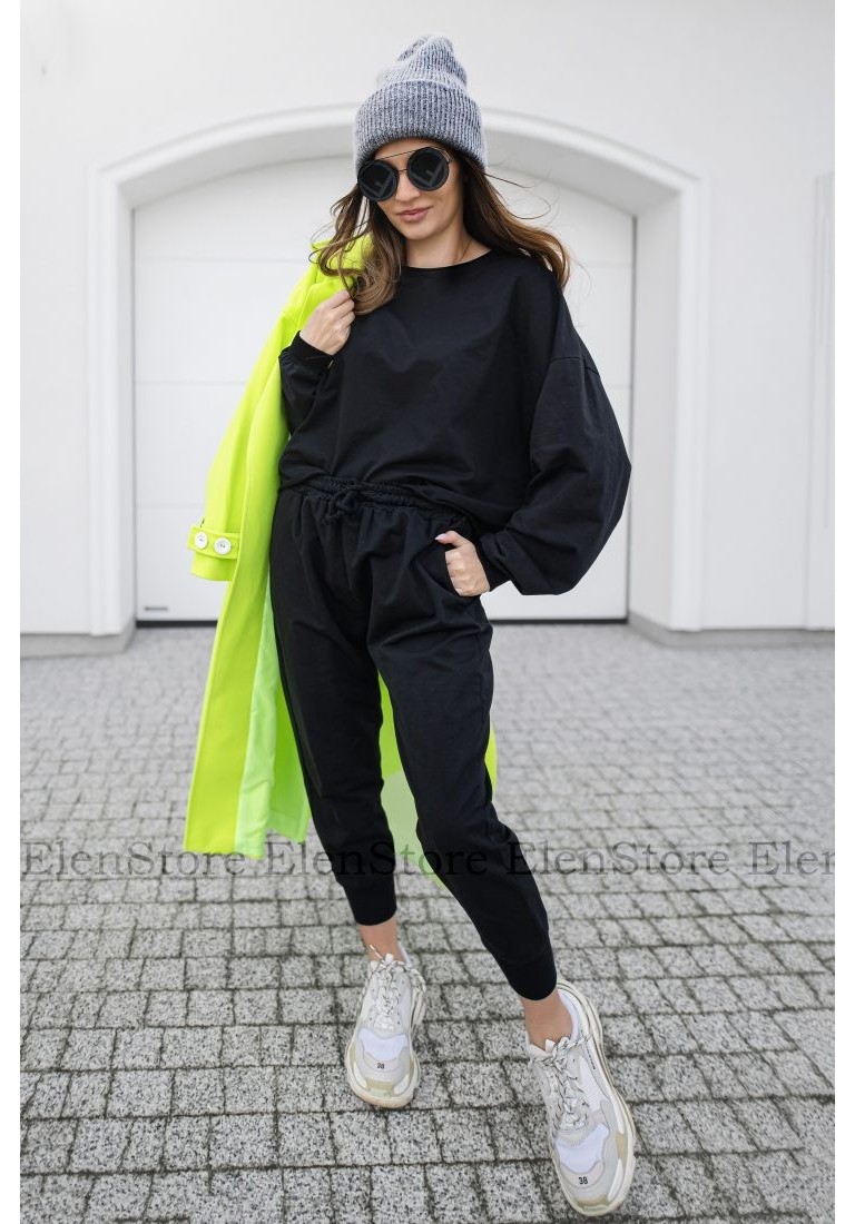 Spodnie Gate Czarny Spodnie Gate Czarny