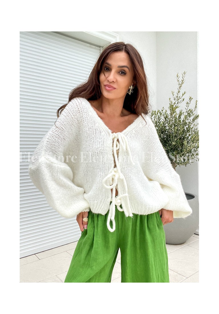 Sweter Bow White