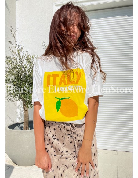 T-shirt Italy White