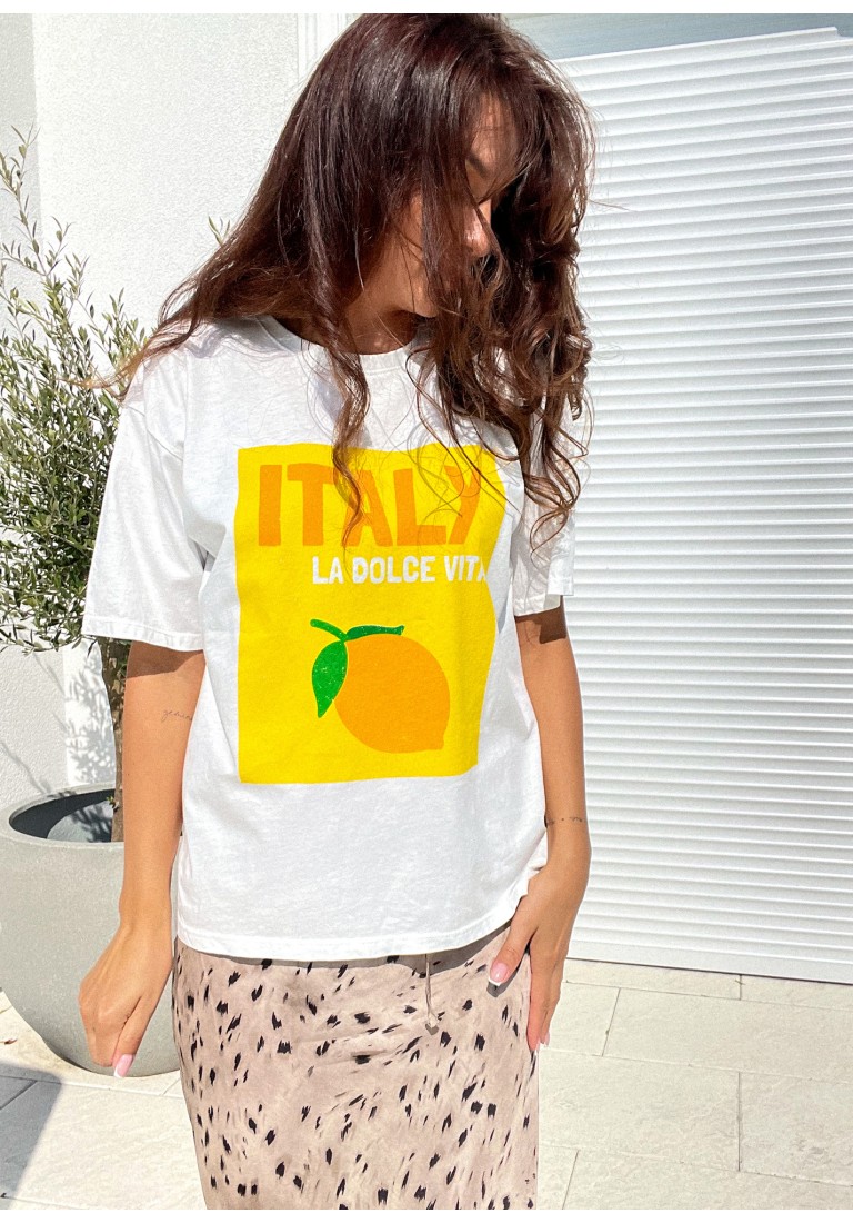 T-shirt Italy White