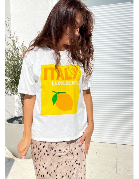T-shirt Italy White