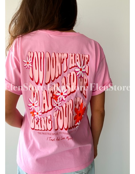 T-shirt Flowers Pink