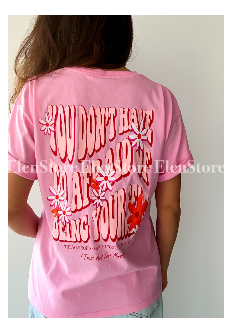 T-shirt Flowers Pink