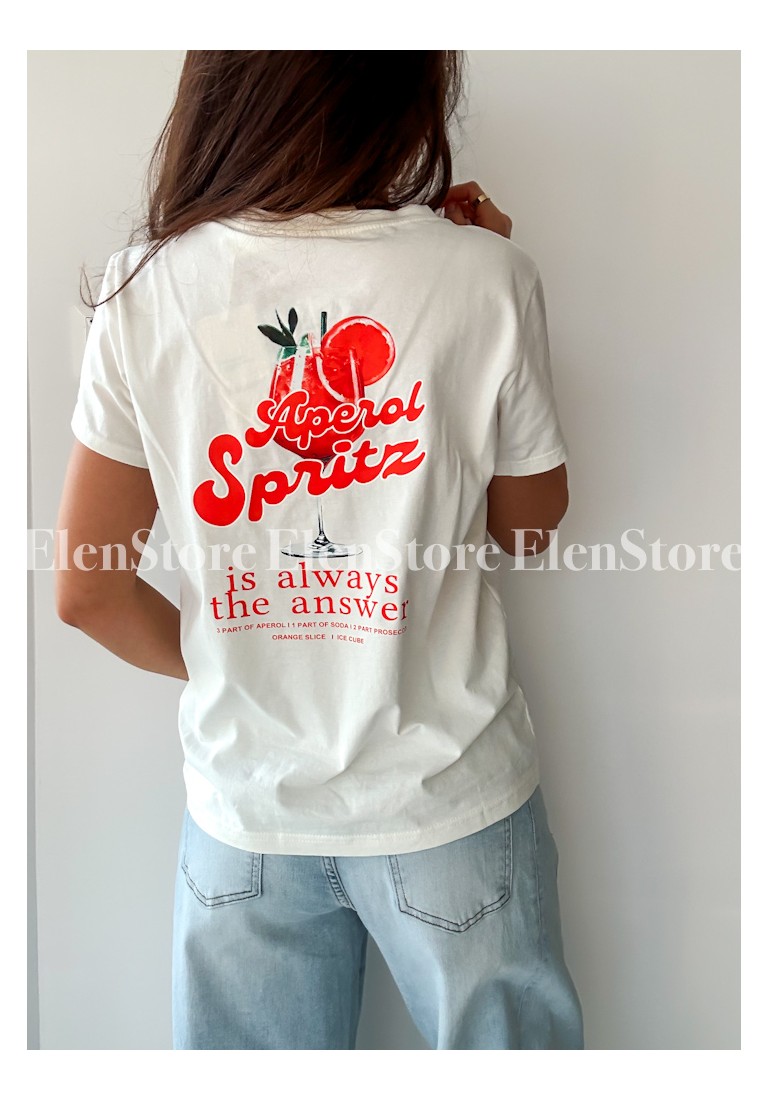 T-shirt Aperol White