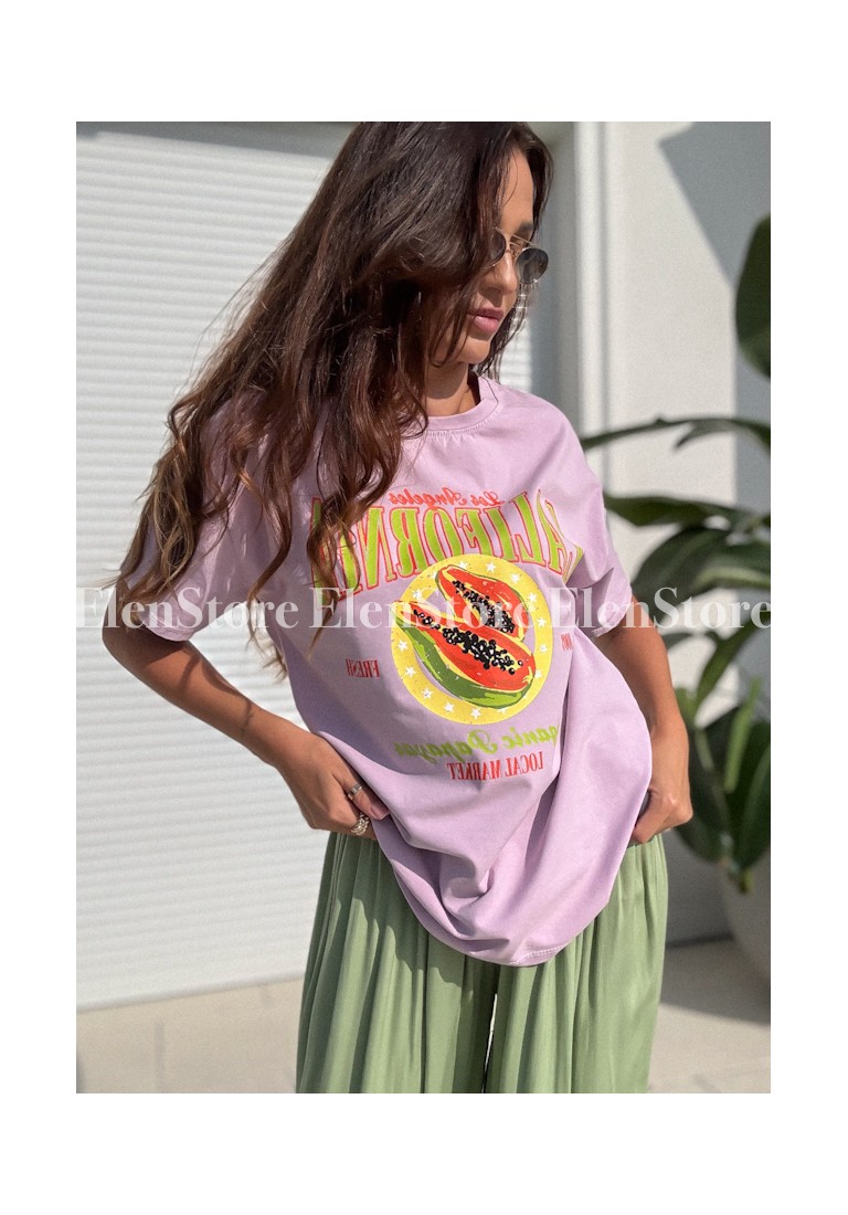 T-shirt California Lila