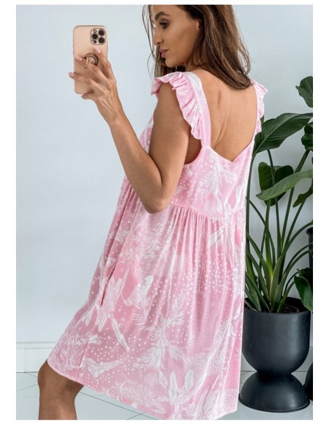 Sukienka Choly Leaves Pink 2