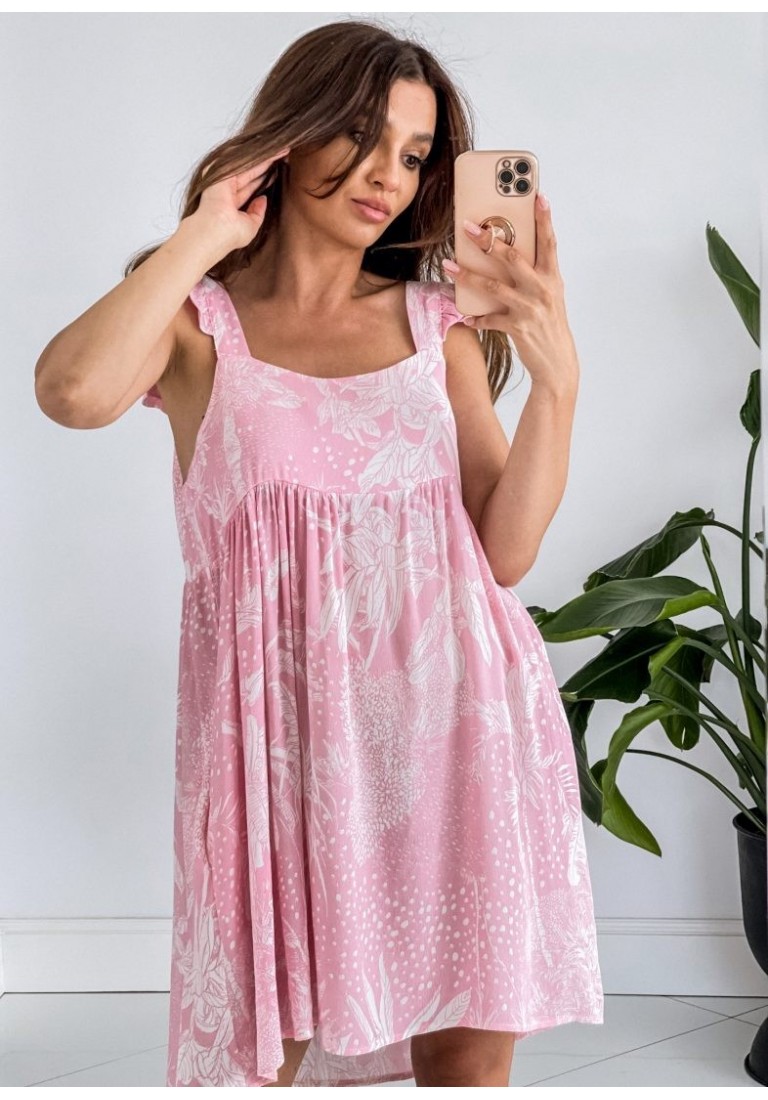 Sukienka Choly Leaves Pink