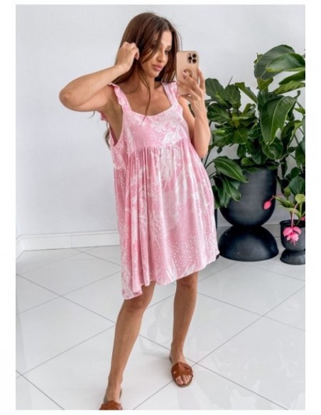 Sukienka Choly Leaves Pink