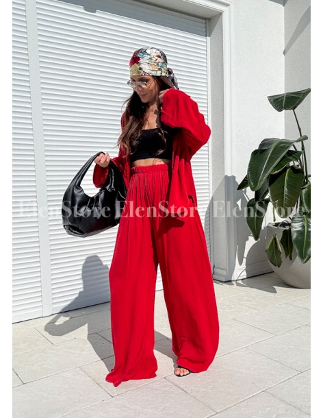 Spodnie Bergamo Red Long 2