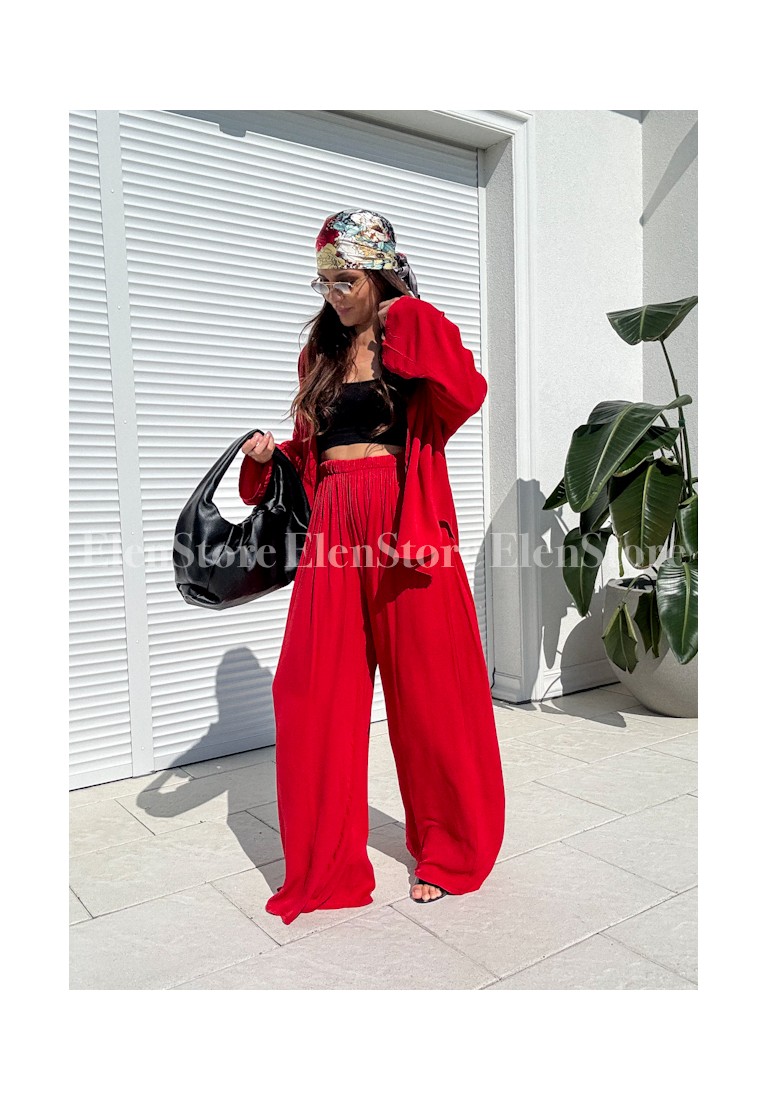 Spodnie Bergamo Red Long