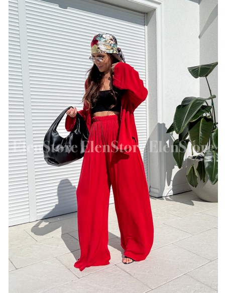 Spodnie Bergamo Red Long