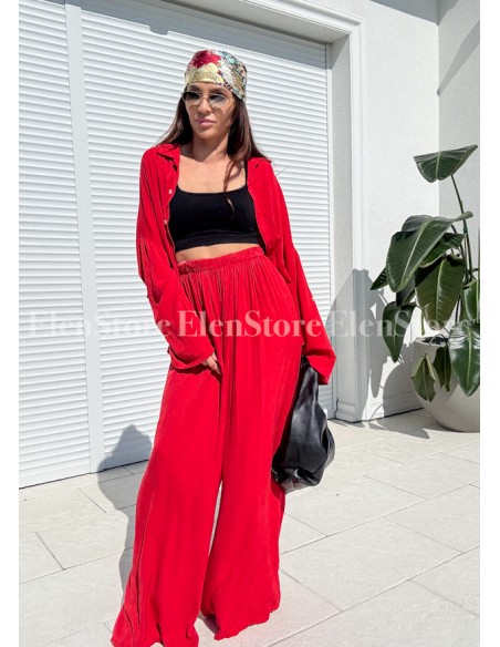 Spodnie Bergamo Red Long