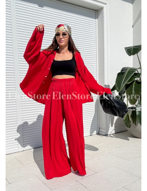 Spodnie Bergamo Red Long