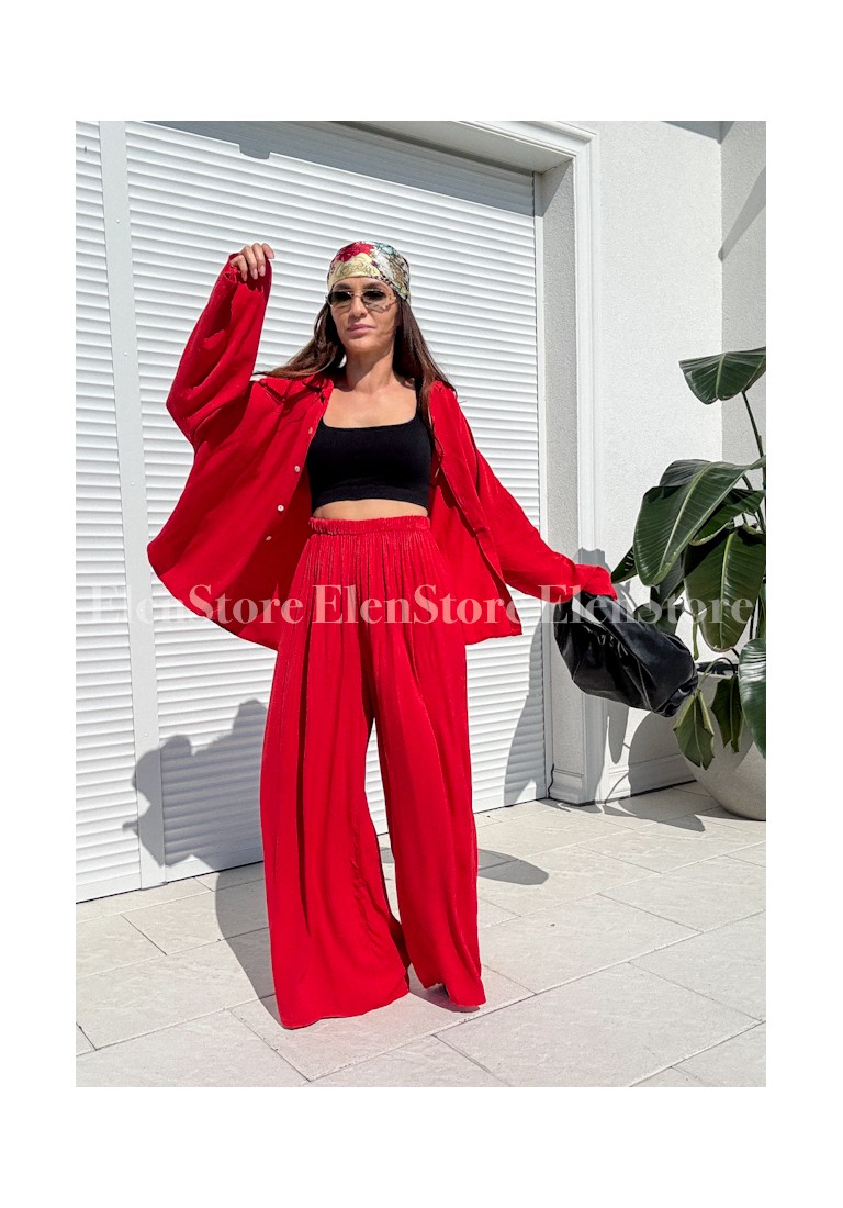 Spodnie Bergamo Red Long