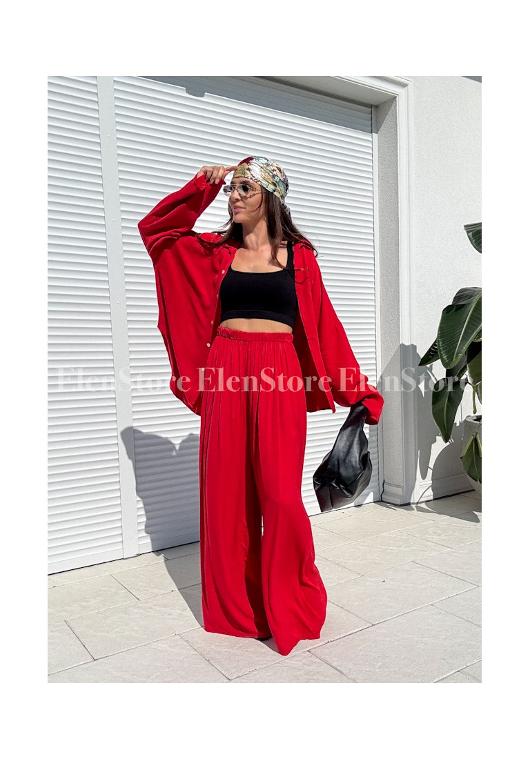 Spodnie Bergamo Red Long