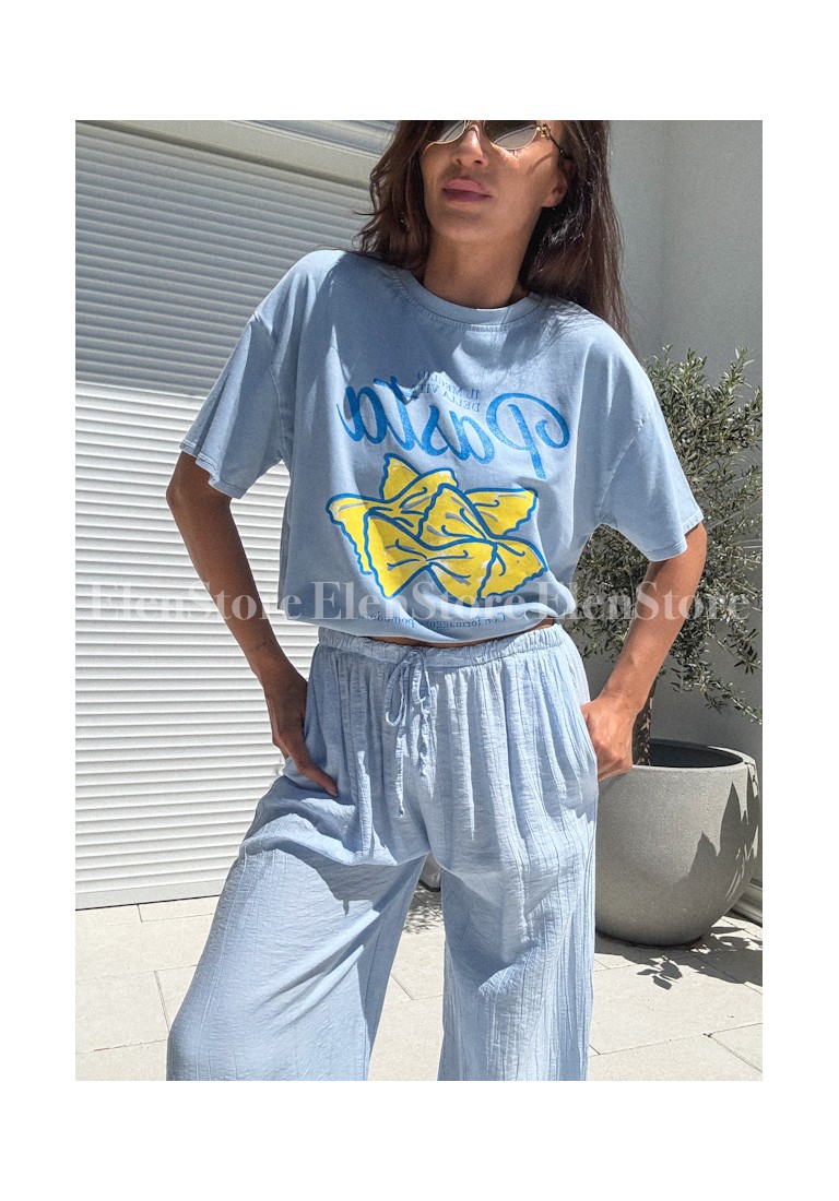 T-shirt Pasta Blue