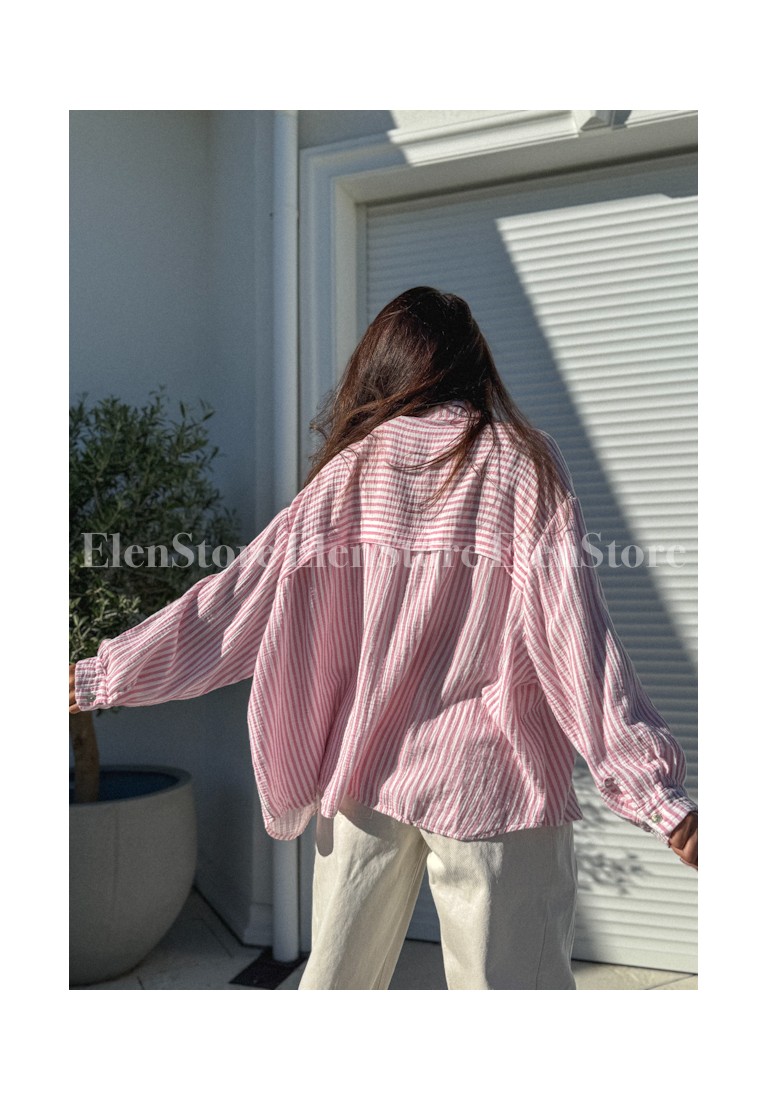 Koszula Darlla Pink- Ecru