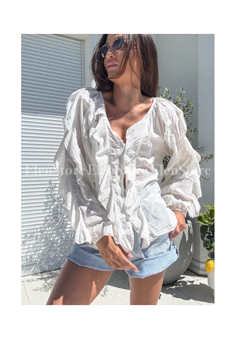 Koszula Frilly Beige