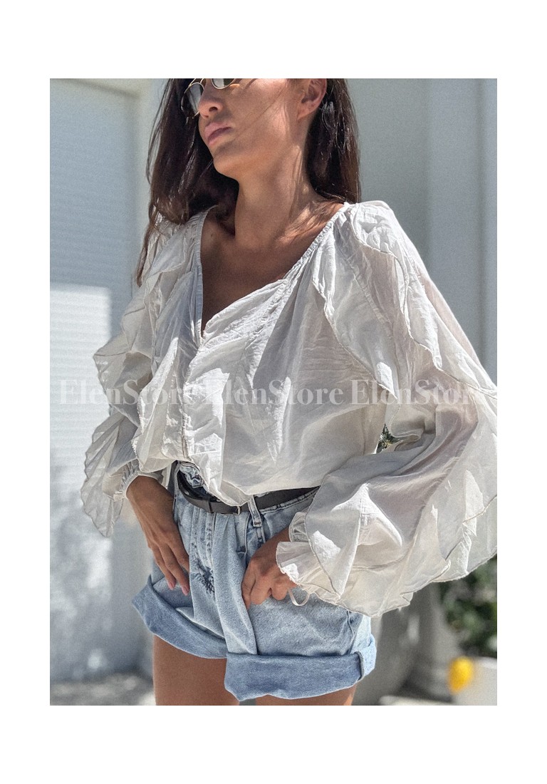 Koszula Frilly Beige