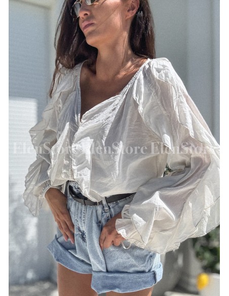 Koszula Frilly Beige