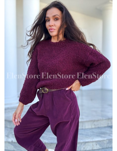 Sweter Dallas Burgundy 2