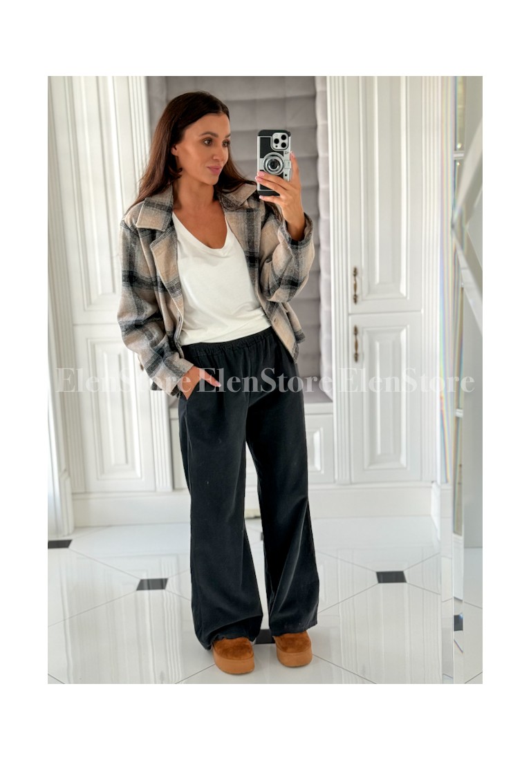 Spodnie Cord Graphite