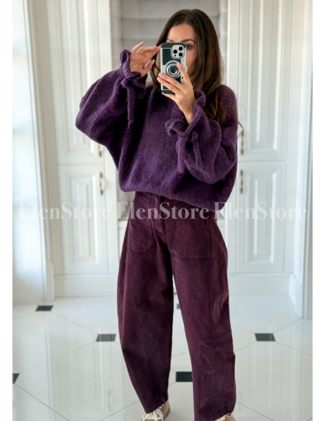 Spodnie Lio Dark Plum 2