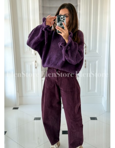 Spodnie Lio Dark Plum