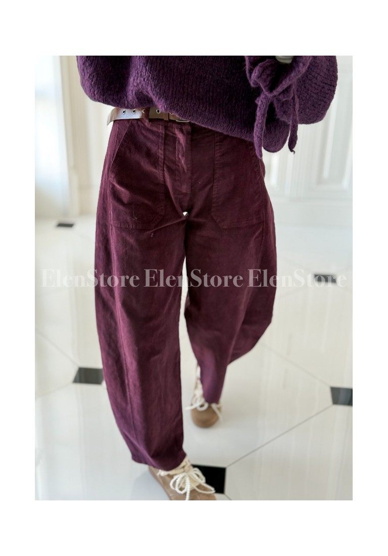 Spodnie Lio Dark Plum