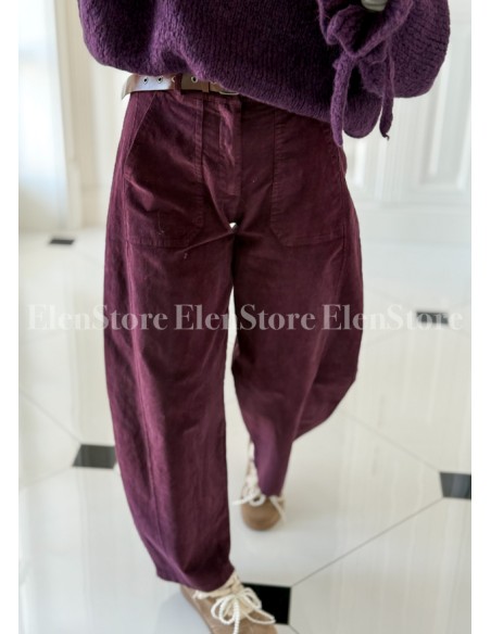 Spodnie Lio Dark Plum