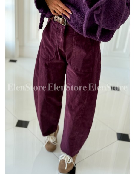 Spodnie Lio Dark Plum