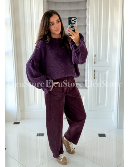 Spodnie Lio Dark Plum