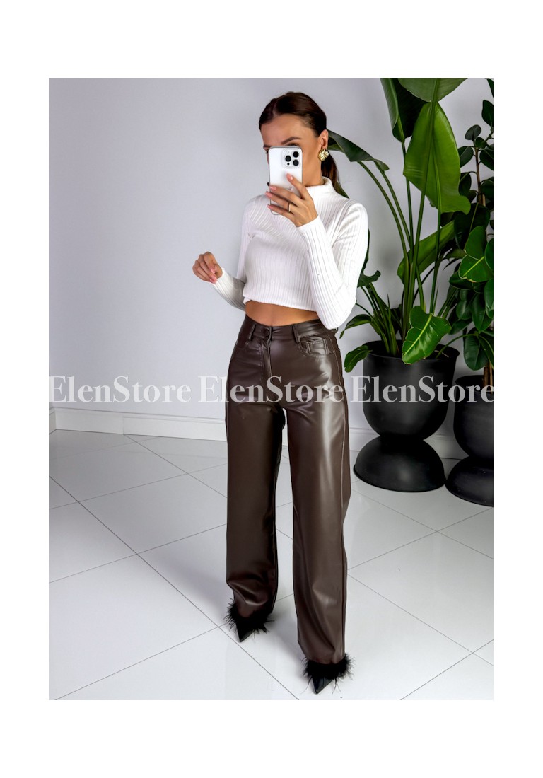 Spodnie Leather Brown