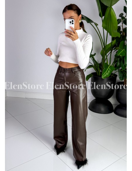 Spodnie Leather Brown