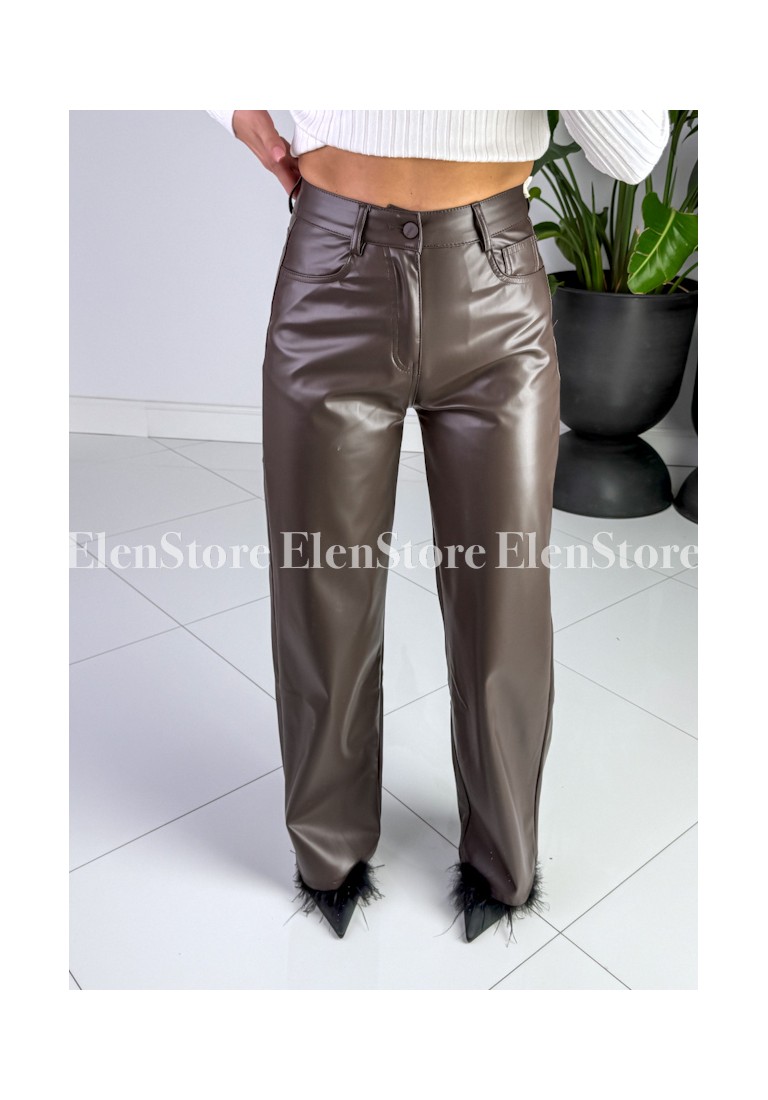 Spodnie Leather Brown