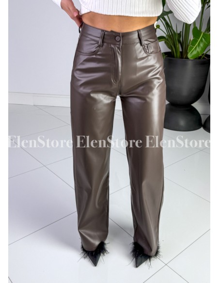 Spodnie Leather Brown