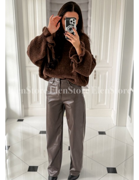 Spodnie Leather Brown