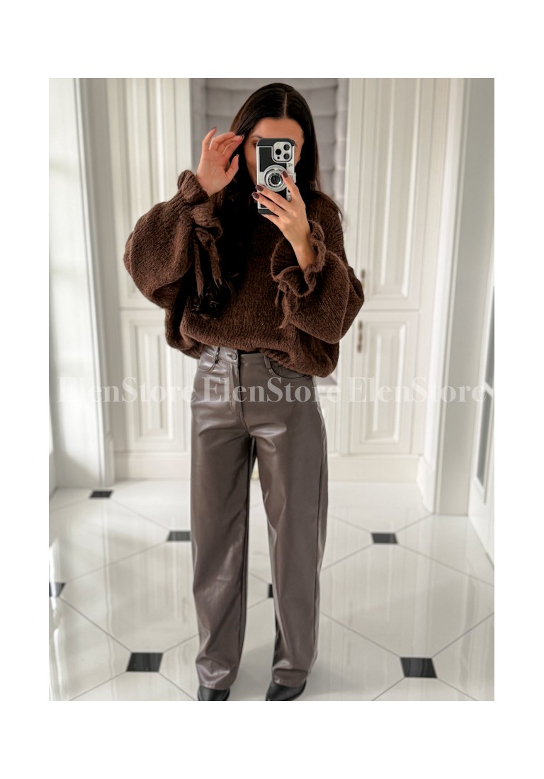 Spodnie Leather Brown