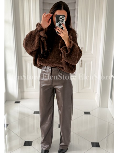 Spodnie Leather Brown