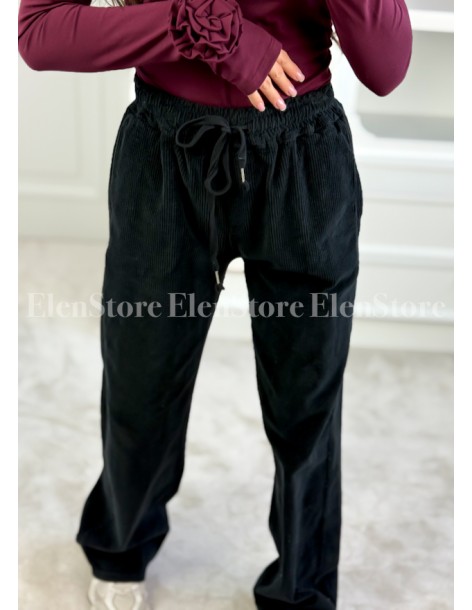 Spodnie Ribbed Black