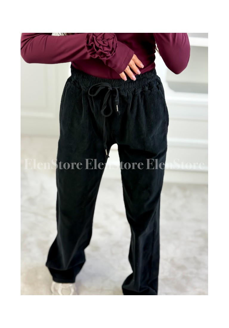 Spodnie Ribbed Black