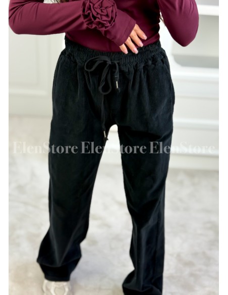 Spodnie Ribbed Black