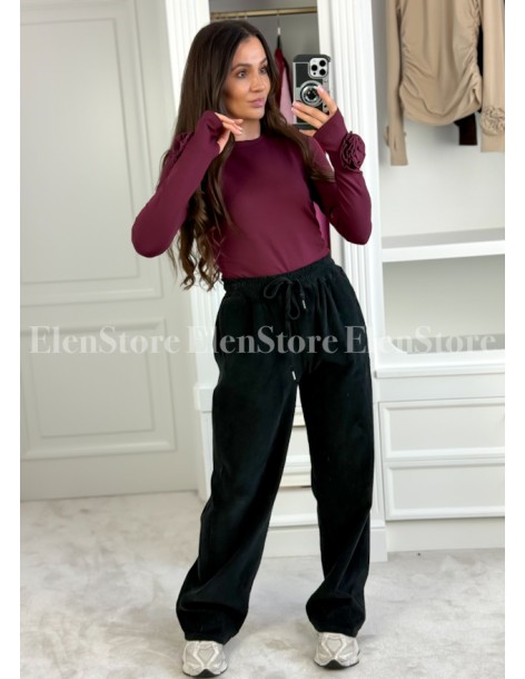 Spodnie Ribbed Black 2