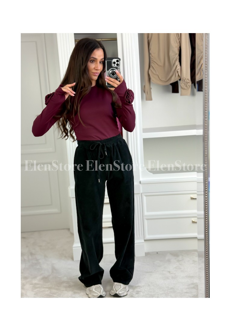 Spodnie Ribbed Black