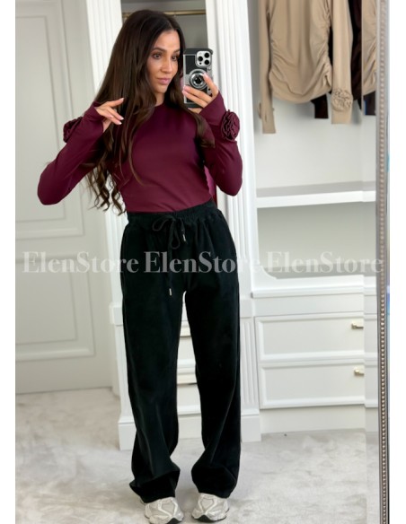 Spodnie Ribbed Black