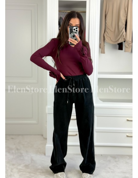 Spodnie Ribbed Black