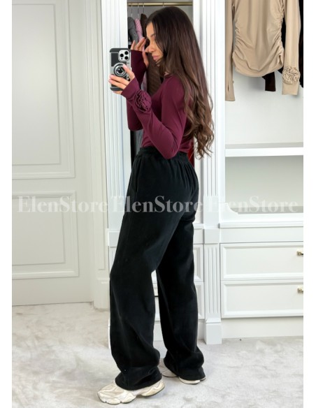 Spodnie Ribbed Black