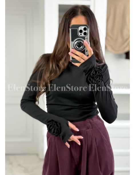PREORDER Bluzka Rose Black