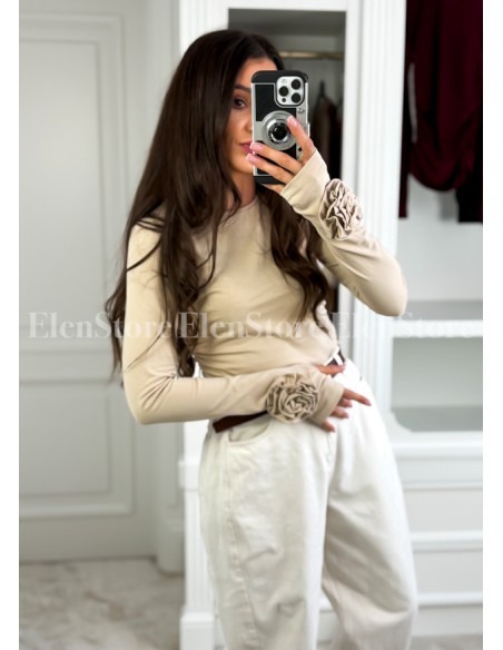 PREORDER Bluzka Rose Beige